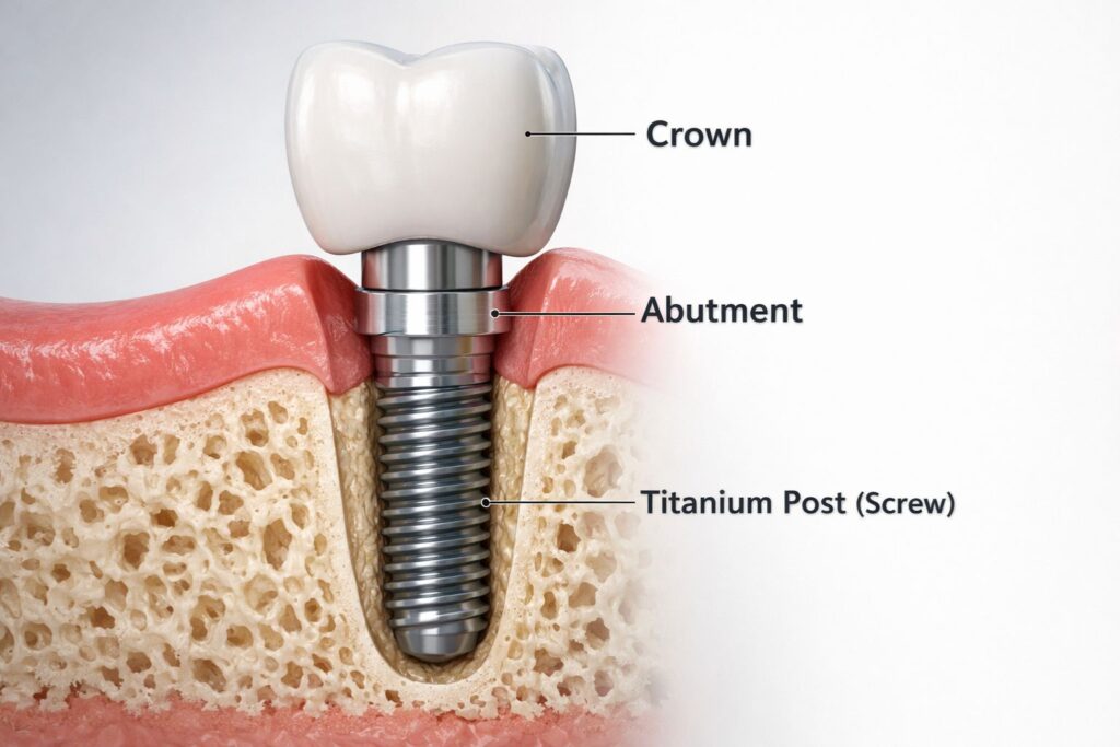Components of dental implants